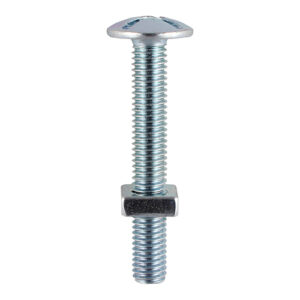 Roofing Bolt & SQ Nut - BZP