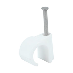 Round Cable Clip White