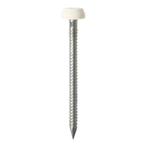 Polymer Headed Pin - White